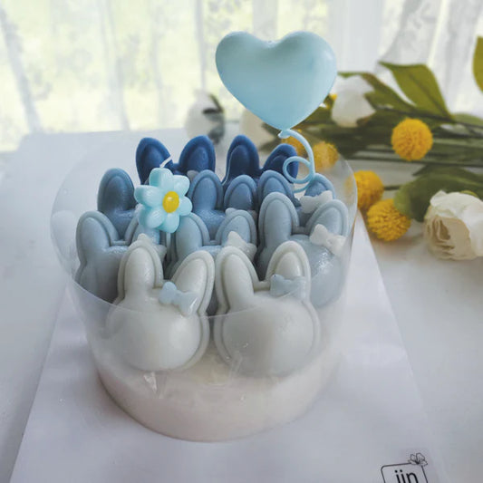 Bunny Baramtteok Cake [Blue] - #630